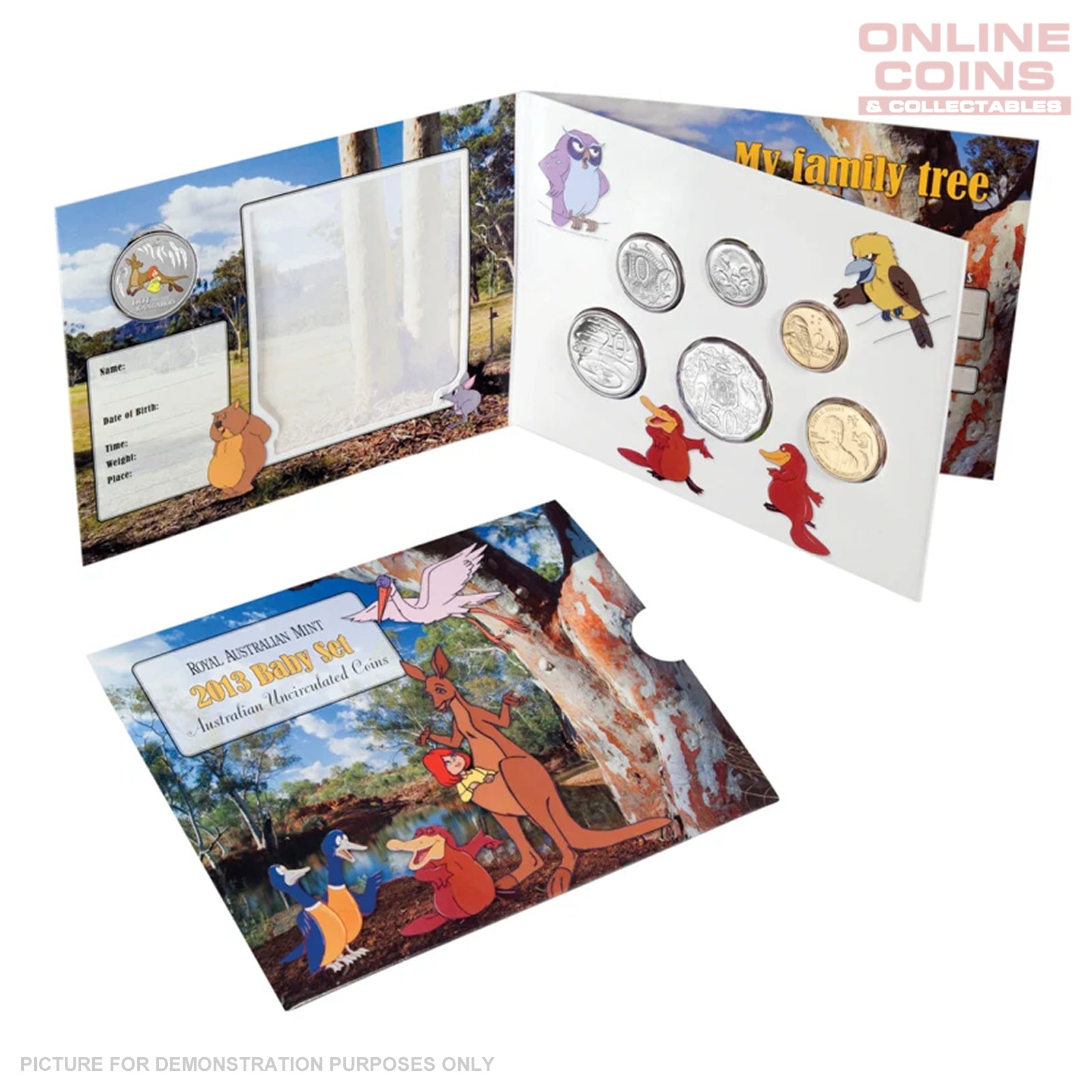 2013 Royal Australian Mint Uncirculated Baby Coin Set - Dot & the Kangaroo